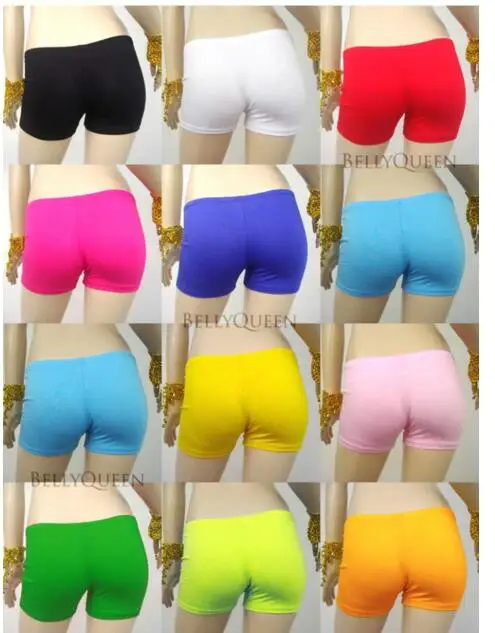 DHL 50 pieces Women Belly Dance Costume Cotton candy color gym sport fitness short