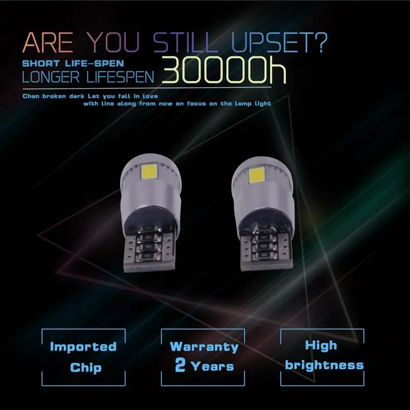 T10 Canbus светодиодный сигнальный фонарь для автомобиля 6SMD W5W 194 168 12V Светодиодный