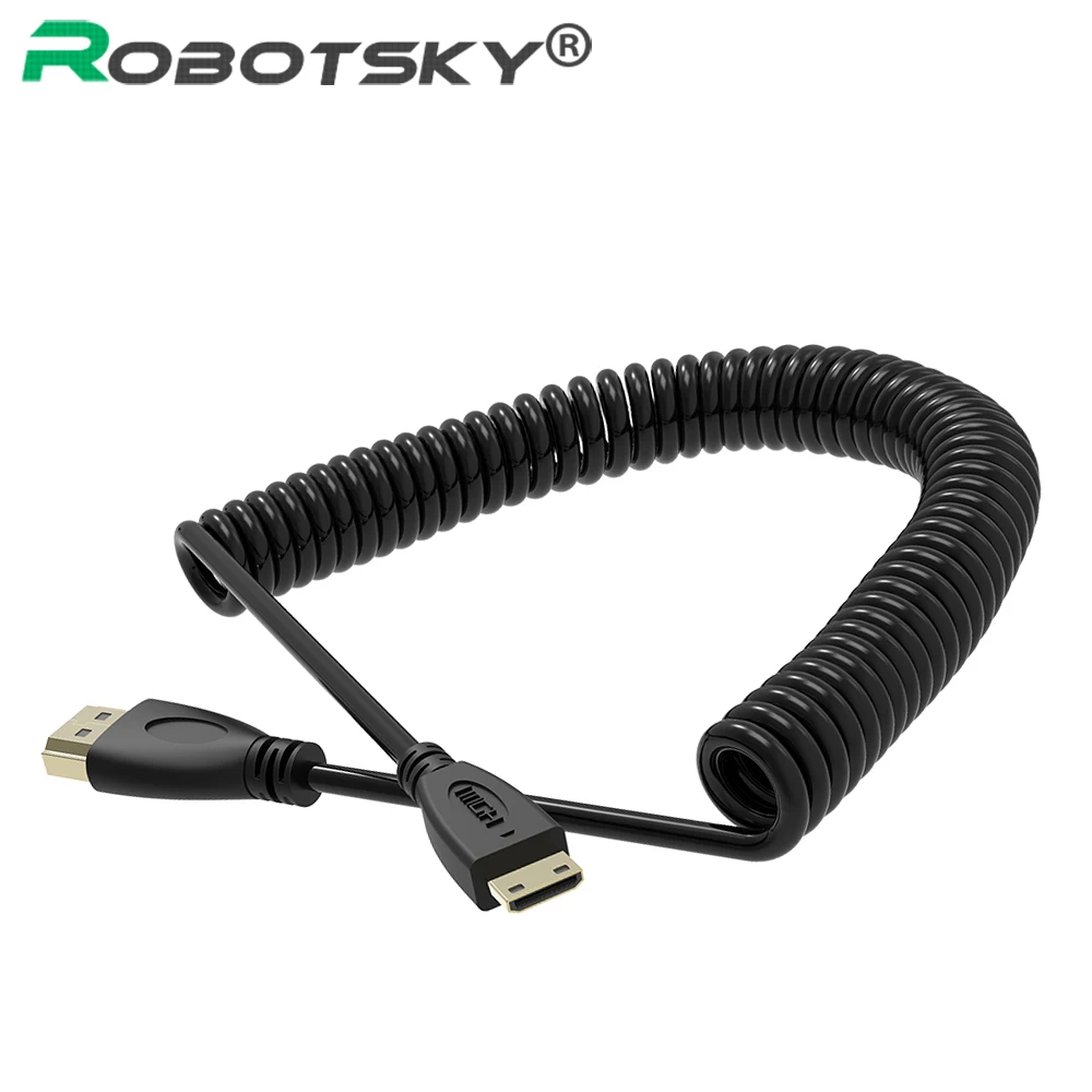 Высокоскоростной кабель 4K позолоченный пружинный изогнутый HDMI совместимый V1.4 3D