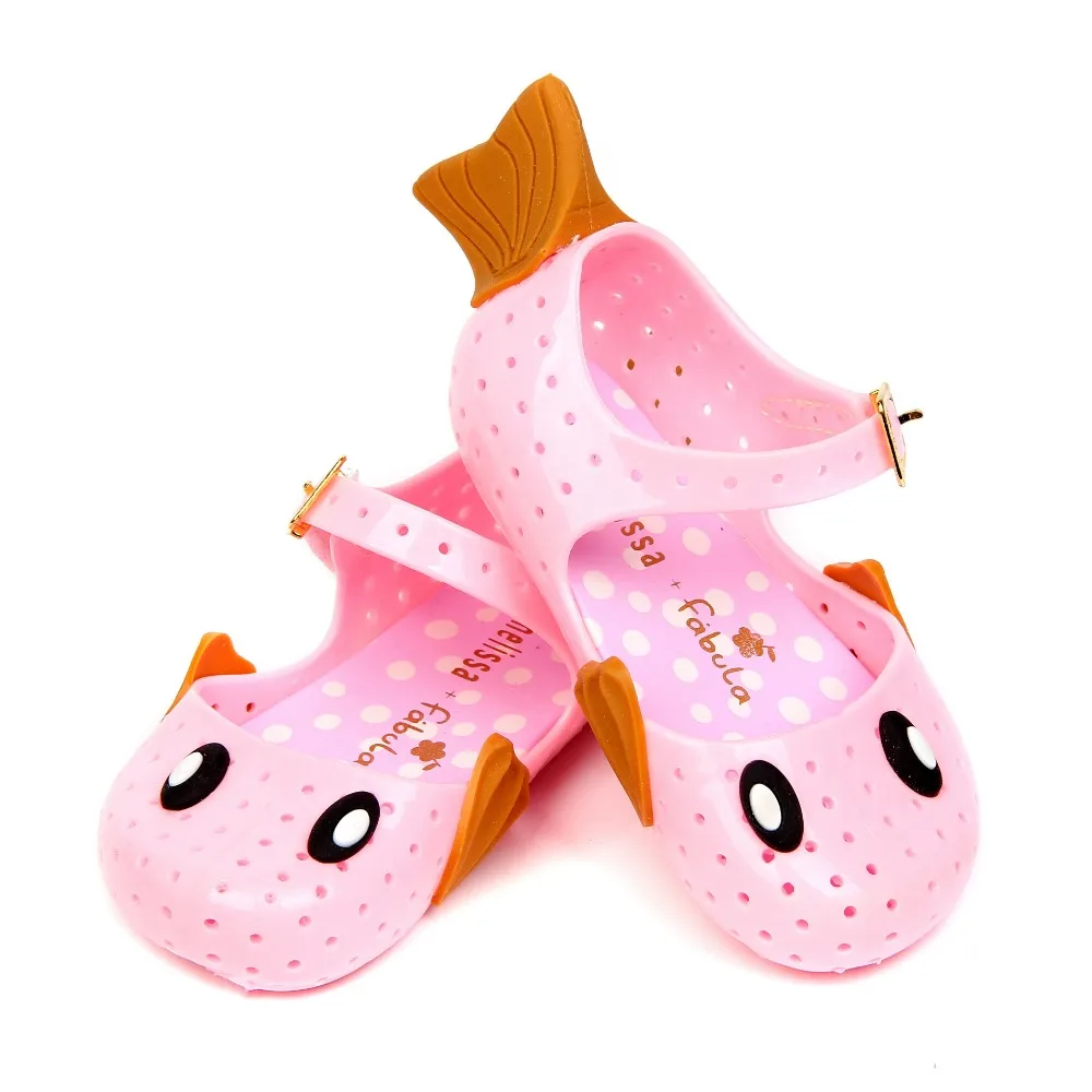 Mini Melissa Girl Sandals Breathable Fish Children Rain Wings Summer Flying 2019 Princess Shoes | Детская одежда и обувь