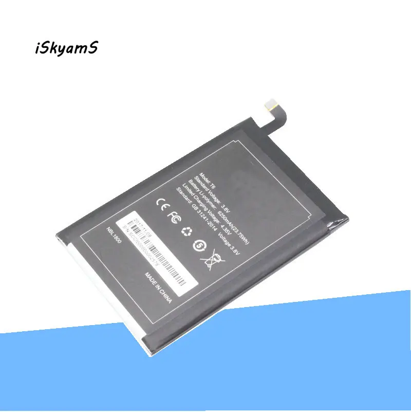 ISkyamS 1x6250 мАч T6 HT6 сменный литий-полимерный аккумулятор для HOMTOM HT6 и DOOGEE T6 T6 PRO, умный аккумулятор для мобильного телефона