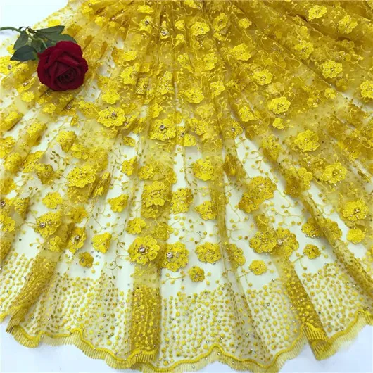 Зеленый Цвет Последнее Высокого Качества Африканская Тюль Кружева 3d Кружевной