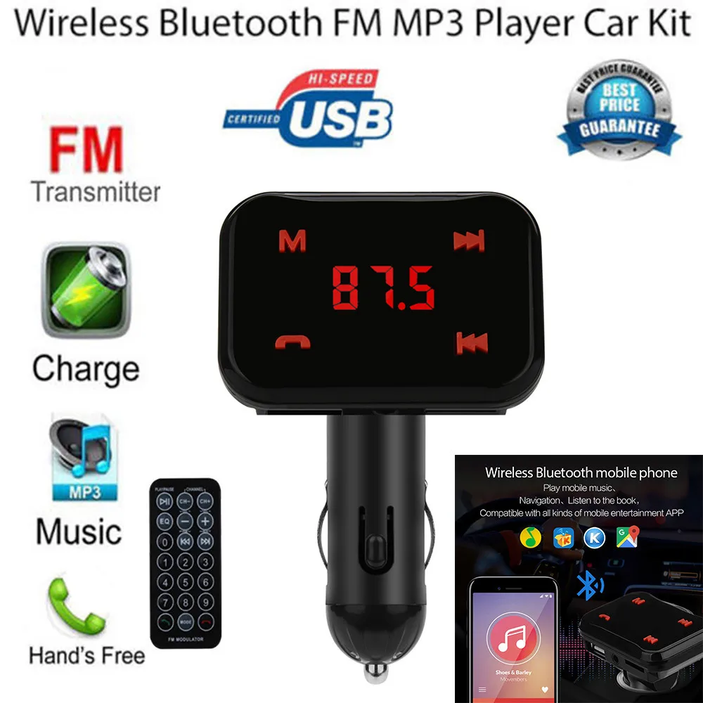 Многофункциональный автомобильный Bluetooth MP3 комплект Hands free fm передатчик