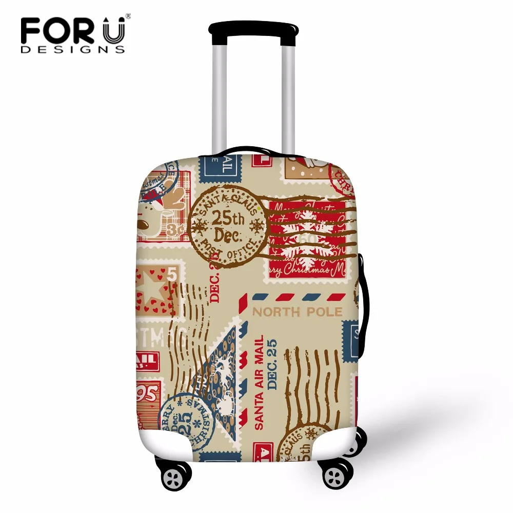 FORUDESIGNS утолщенный Чехол для багажа печать штампов Дорожный чемодан защитный чехол багажника 18 30