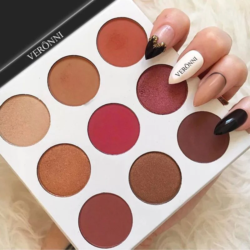 Матовые тени для век Палитра Flossy Sunflower макияжа 9 Цвета Макияж Блеск палет