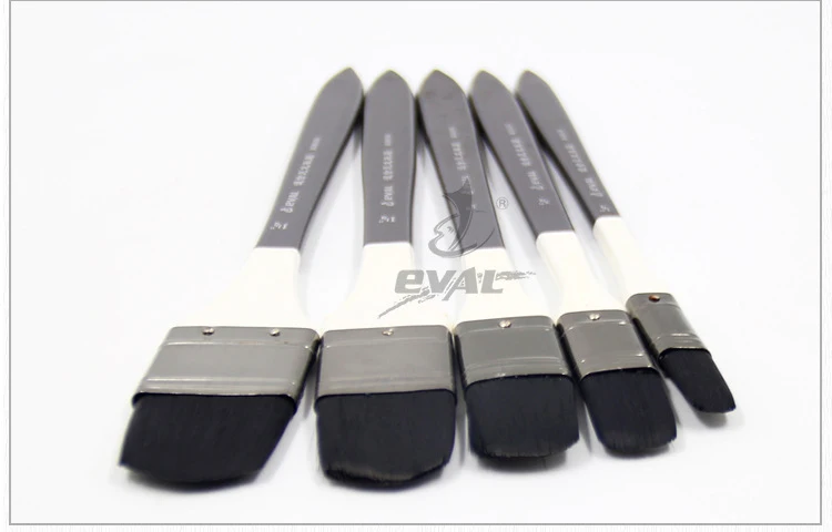 

5pcs/Set High Quality mew paint brush set nylon black row oil paint brush acrylic paints wall painting Hazel shape paintbrush