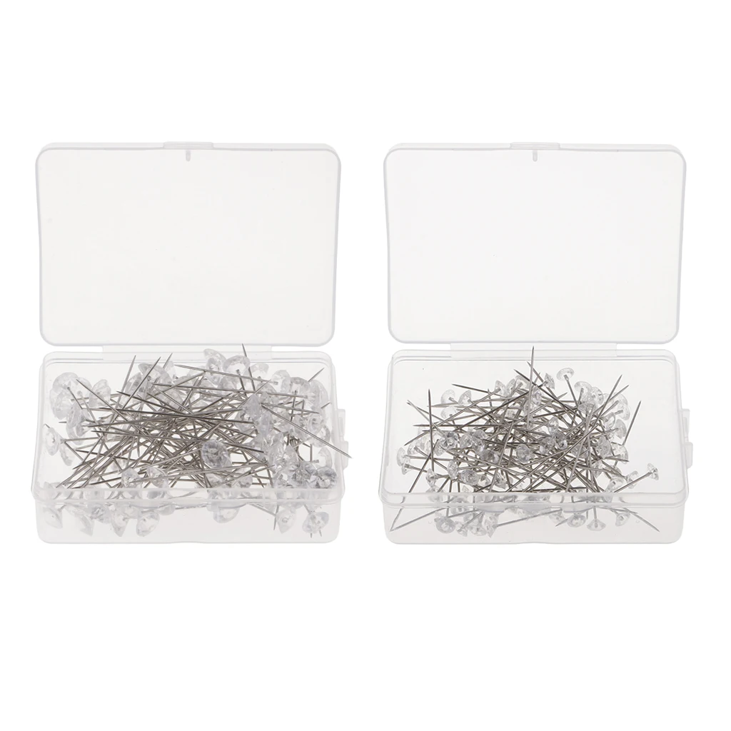 100 шт. Алмазная головка швейные булавки иглы для корсажей свадебный цветок