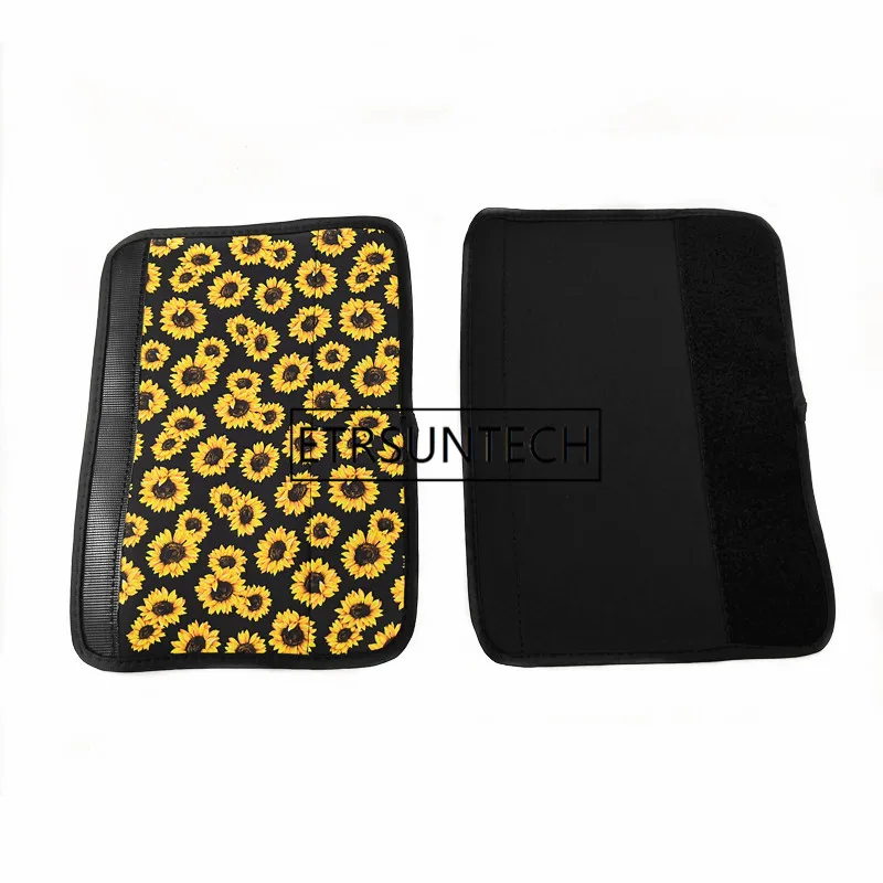 4PCS Neoprene Sunflower Leopard cactus Car Safety Seat Belt Pad Cover Belt Strap Shoulder Pad for Adults and Children