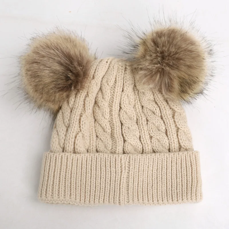Новинка 2019 вязаная Милая шапка для девочек и мальчиков повседневная однотонная