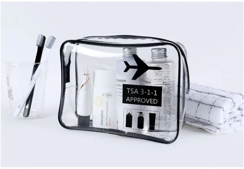 Косметичка прозрачные ПВХ Чехлы органайзер для путешествий прозрачная сумка