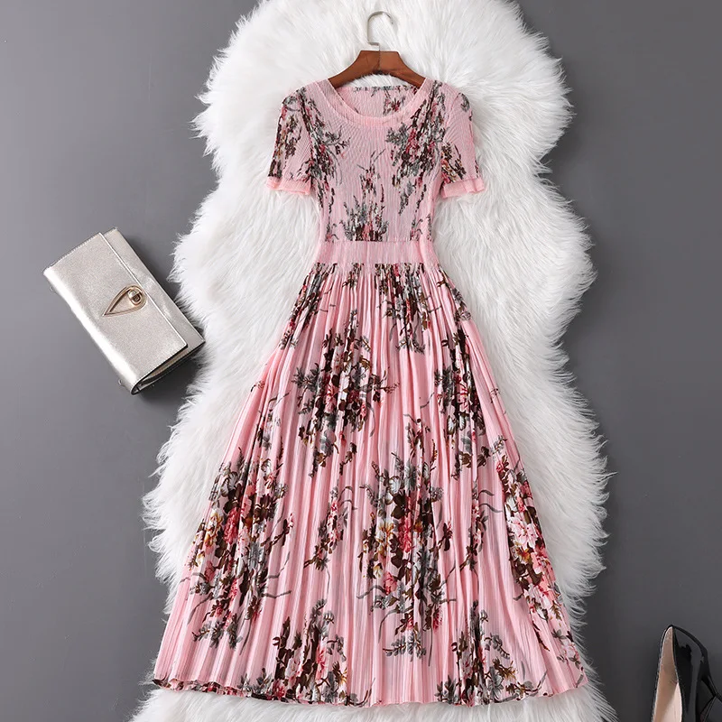 2019 Элегантное летнее дизайнерское платье Женская мода vestidos de verano короткий рукав
