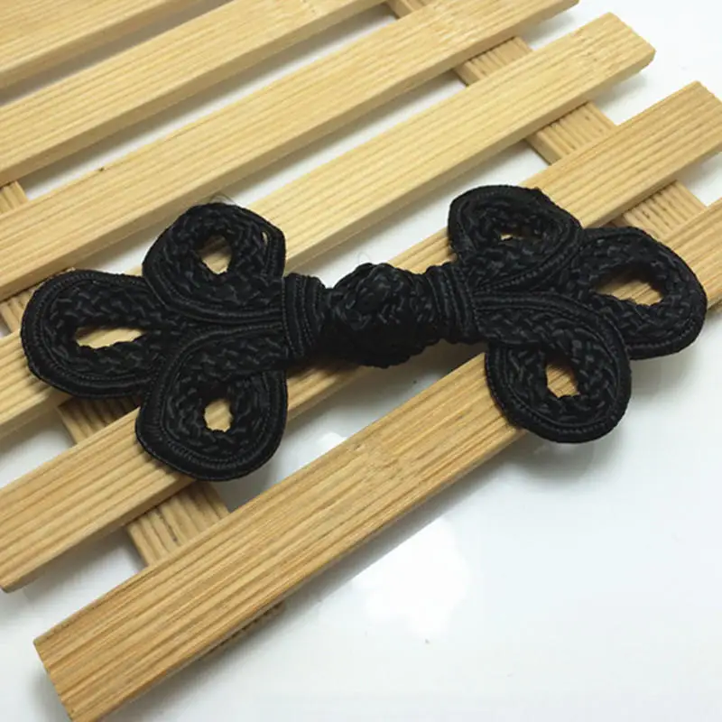 DoreenBeads 1 пара китайский Узелок кнопки ручной работы узор в виде листьев Cheongsam Tang