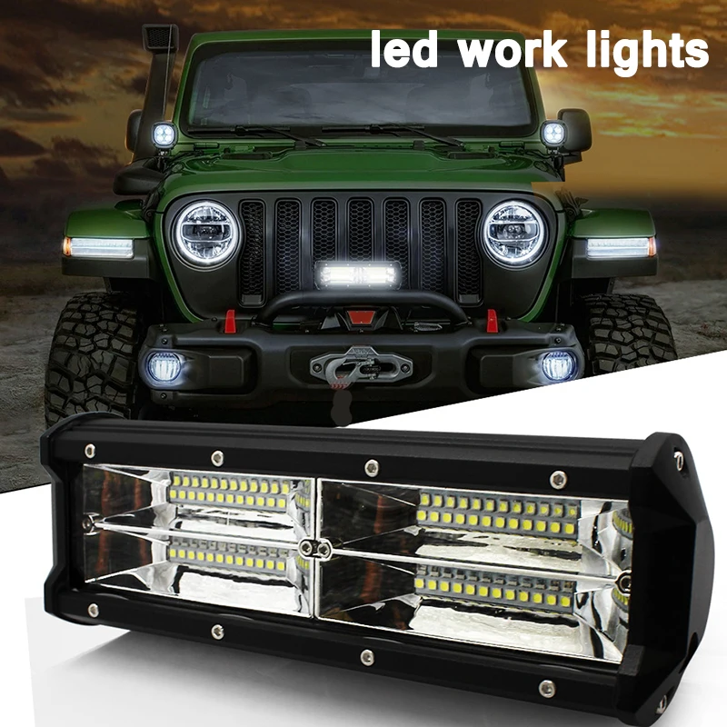 

Car Headlight Work Light Bar 12V LED Chip 144W 6000K spotlights auto auxiliary Lamp Bulb Working Lamp headlamp Truck ATV SUV