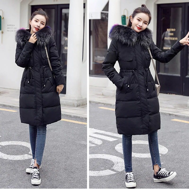 Куртка на белом утином пуху с воротником из натурального меха|Женские пуховики| |