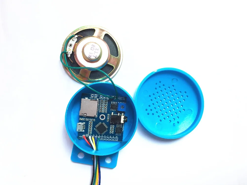 Случайная игра mp3-плеер звуковая коробка 4 кнопки вход Запуск MP3 модуль аудио динамик со случайной функцией воспроизведения