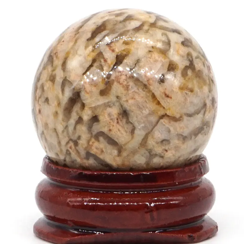 Натуральный Zebradorite шар натуральный минеральный кварцевая Сфера ручной массаж хрустальный шар фэн шуй домашний декор аксессуар 30 мм