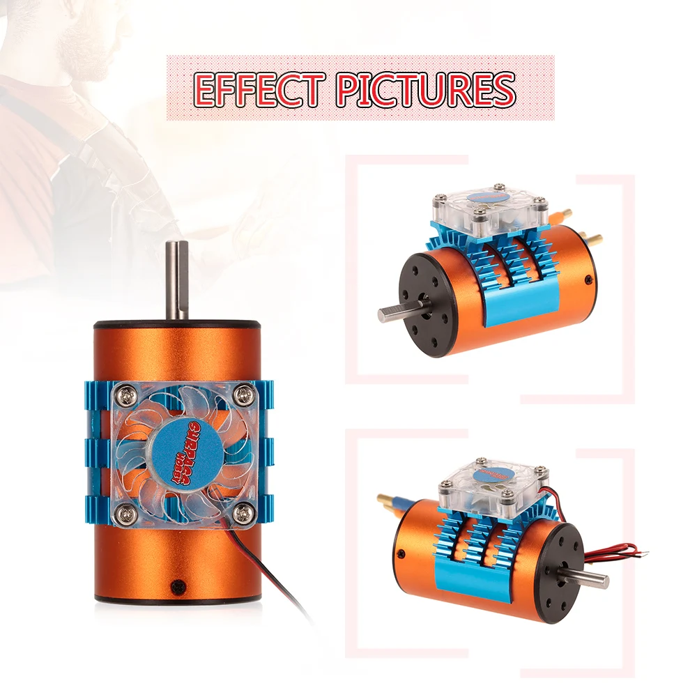 Радиатор двигателя с охлаждающим вентилятором для RC автомобиля 1/10 HSP HPI Wltoys Kyosho