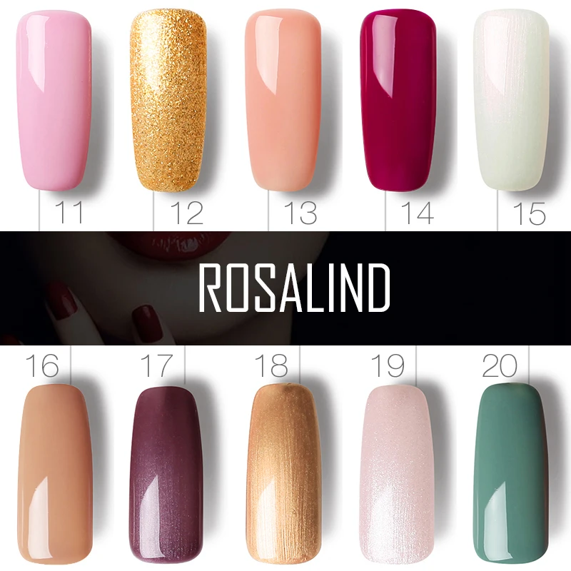 ROSALIND гель 1 10 мл 01-58 Pure разноцветный Гель-лак для ногтей лак полу Перманентный замочить от красочные дизайн ногтей УФ блестящие украшения для маникюра гель лак