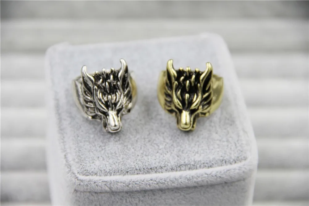 Модное винтажное кольцо с головой волка для мужчин и женщин|wolf head ring|ring forrings for men |