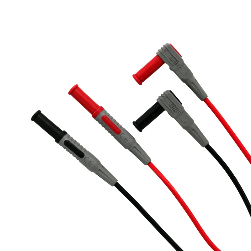 Фото UNI-T UT-L09 Dual head connecting wire double insulated banana plug with security mask and normal diameter  multi occasion use №3