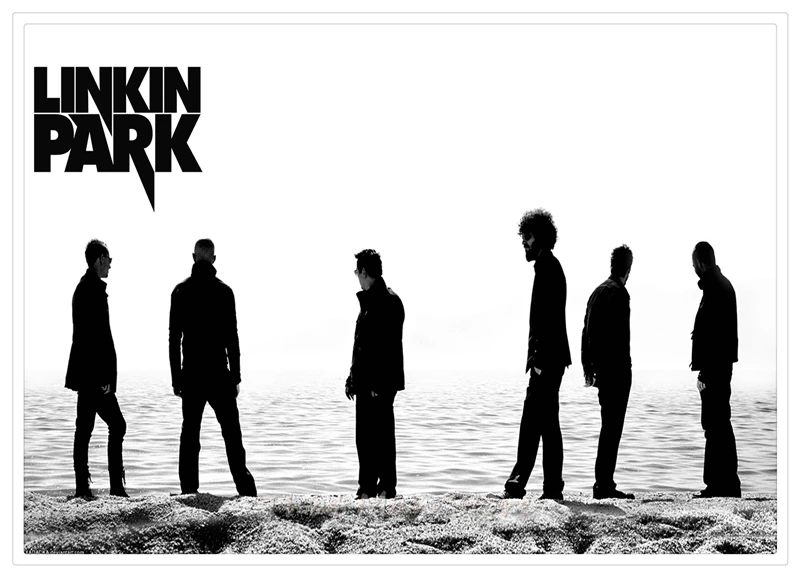 Бургундия Linkin Park белая крафт-бумага Бумага постер для бара/Кафе Ретро плакат декоративной живописи 42X30 см - Цвет: Бургундия