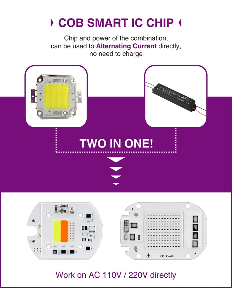 Светодиодный RGB COB Чип 30 Вт ac220в Smart IC DIY для Светодиодный прожектор светильник украшения красный зеленый синий желтый теплый день белый растительный светильник ing