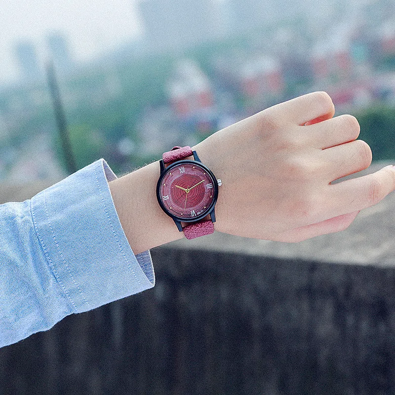 Модные Повседневные Роскошные Брендовые женские часы с деревянным лицом