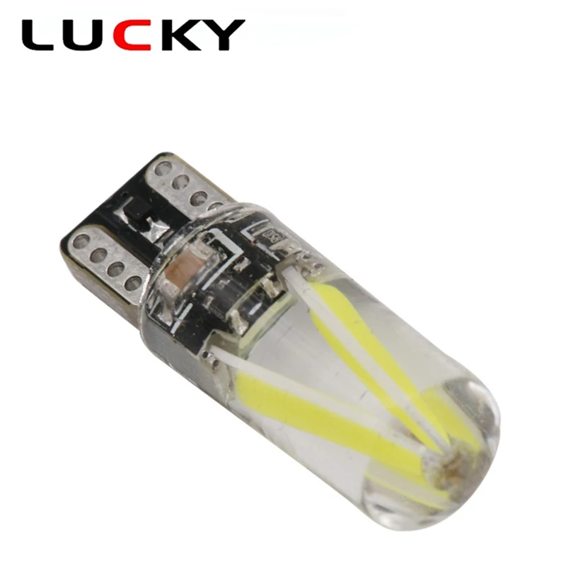 2 шт./лот CNILUCKY T10 Светодиодные лампы W5W 194 168 автомобильная лампа 2xcob силиконовая оболочка canbus автомобильные
