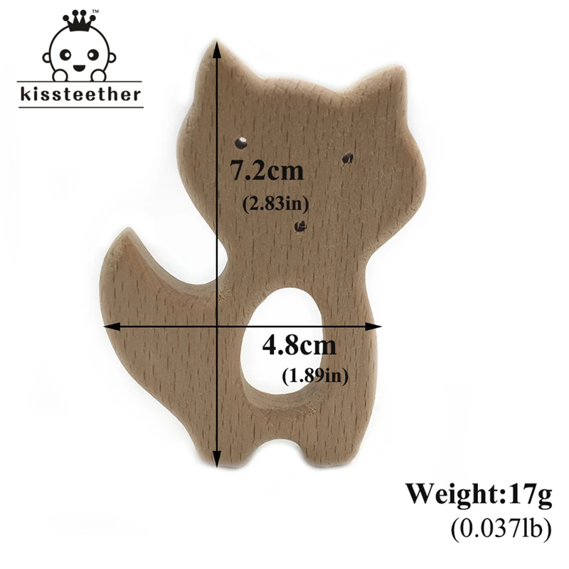Mordedor org&aacute;nico de madera para beb&eacute;, dentici&oacute;n Natural para beb&eacute;, juguete de agarre para lactancia, mordedor para beb&eacute; reci&eacute;n nacido, regalo-3