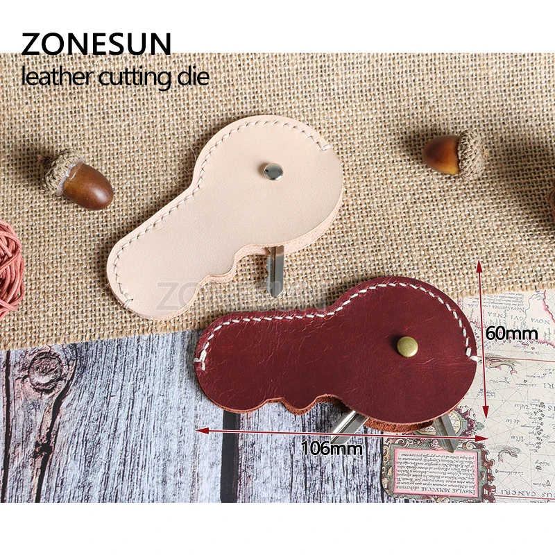 ZONESUN D103 заказной кожаный режущий штамп DIY брелок деревянный шаблонный нож