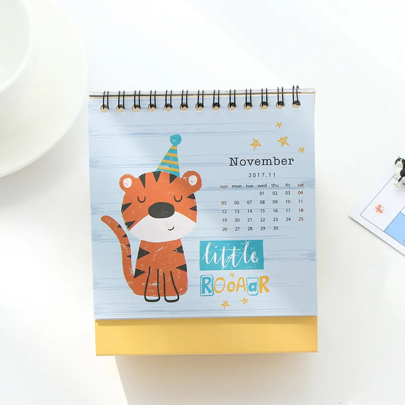 

cute lovely Table Calendar DIY Daily Agenda 2017 Daily School and Office Supplies Gifts color random