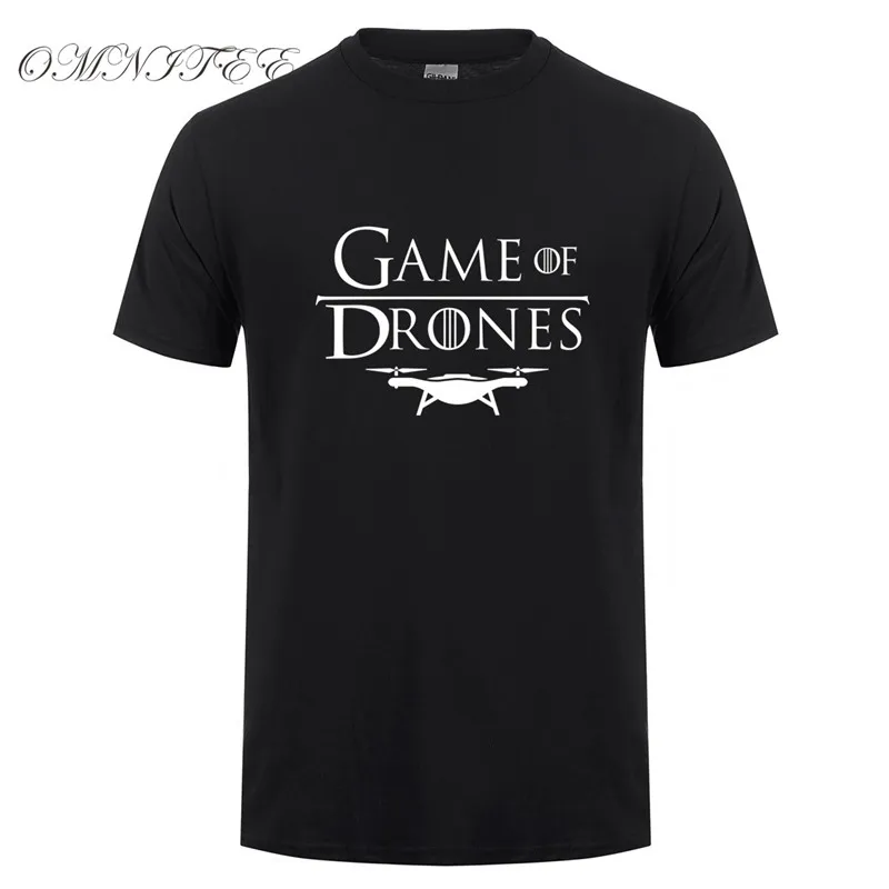 Omnitee новые модные Game of Drones футболки для мужчин с О образным вырезом футболка из