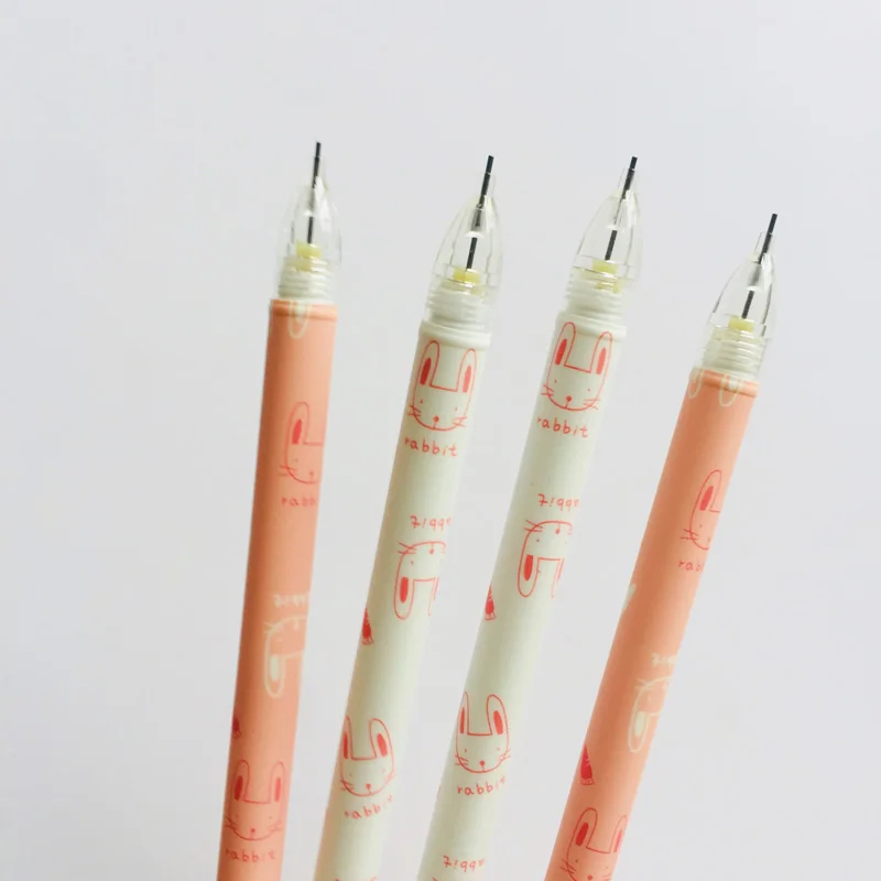 3X Kawaii Simple Rabbit& Carrot Mechanical Pencils School Office Supply Student Stationery