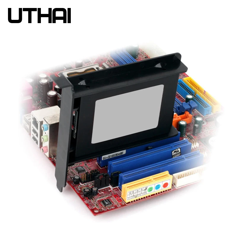 UTHAI G02 PCI Slot 2.5 Inch HDD/SSD  Mounting Bracket Hard Drive Adapter Chassis Rear Bracket Plastic images - 6
