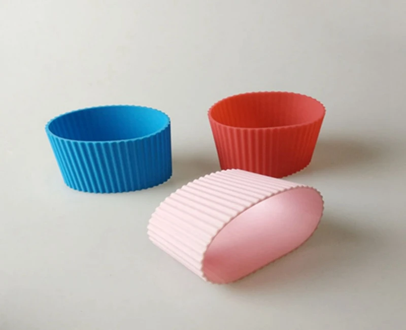 100 шт./лот силиконовые рукава для кружек праздвечерние чашек рециркулируемые