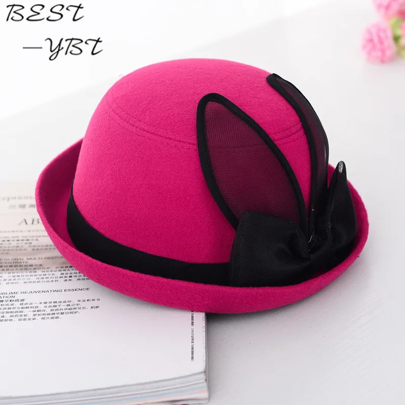 Горячая распродажа! Новая английская Весенняя фетровая шляпа trilby женская зимняя