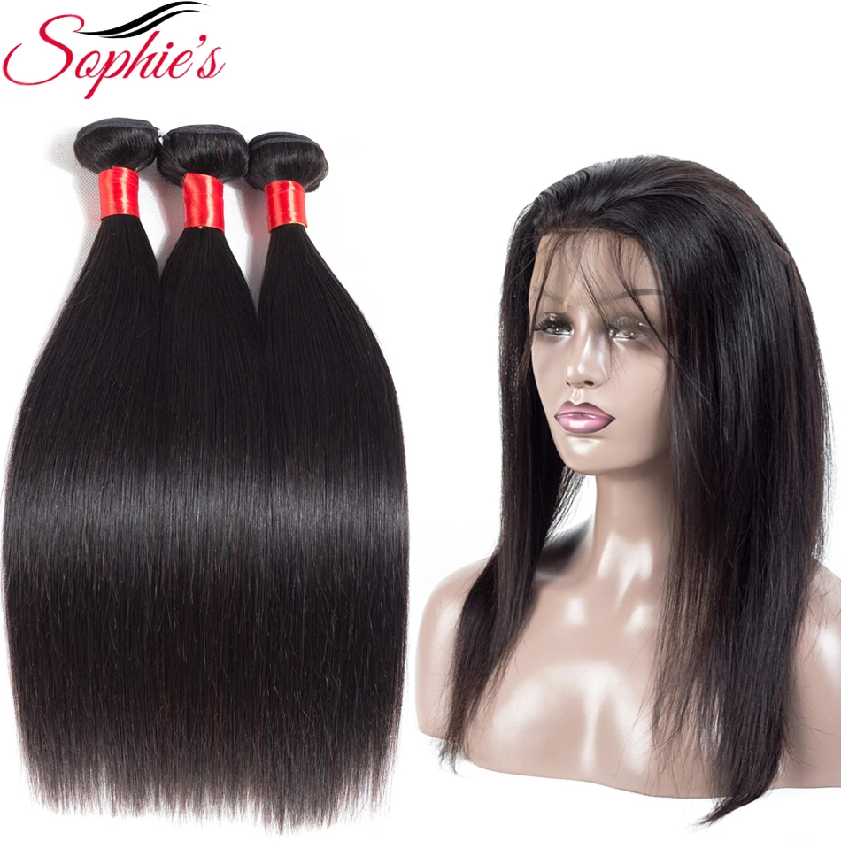 Прямые пряди волос Sophie's предварительно отобранные 360 с бразильским пучком 3