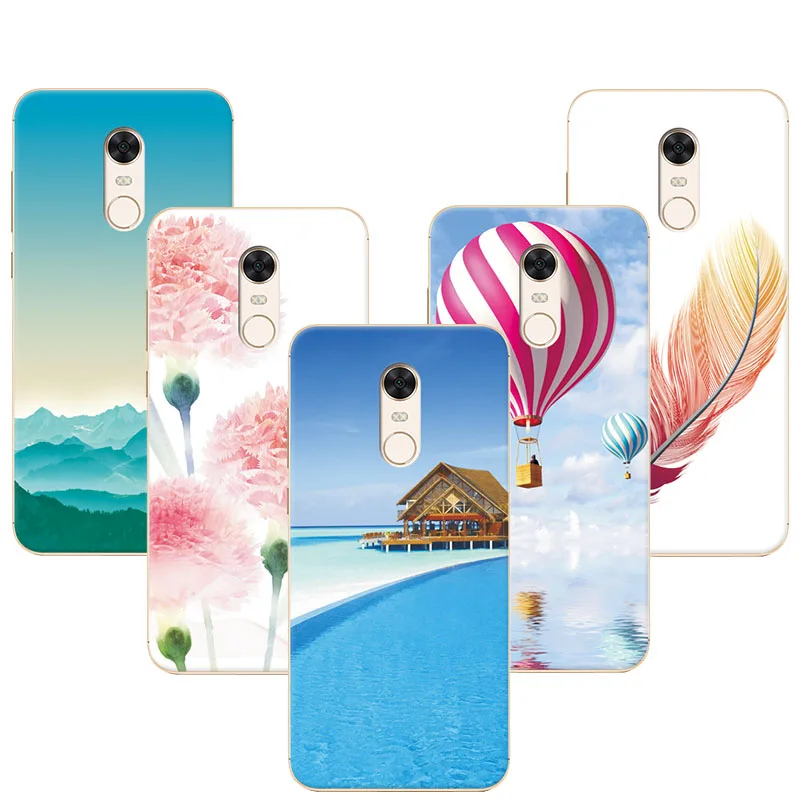 Мягкий чехол из ТПУ с экзотическим природным пейзажем для Redmi 5 Plus задняя крышка