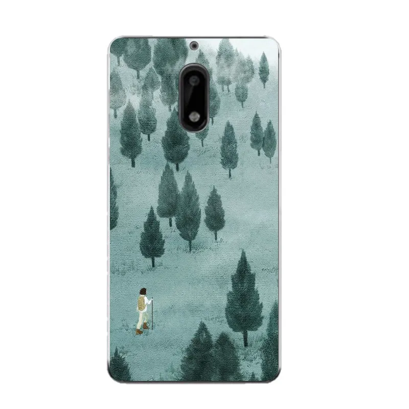 Marble Coque Soft Clear TPU Phone Case For Nokia3 5 6 8 N540 N640 N535 N830 Fundas Forest Feather Shell Bags Cover Free Shipping | Мобильные