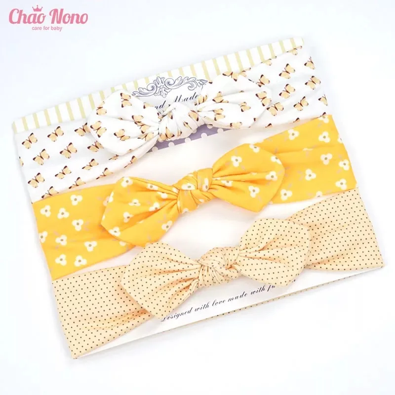 3 шт. эластичные повязки на голову для новорожденных из хлопка | Детская одежда и