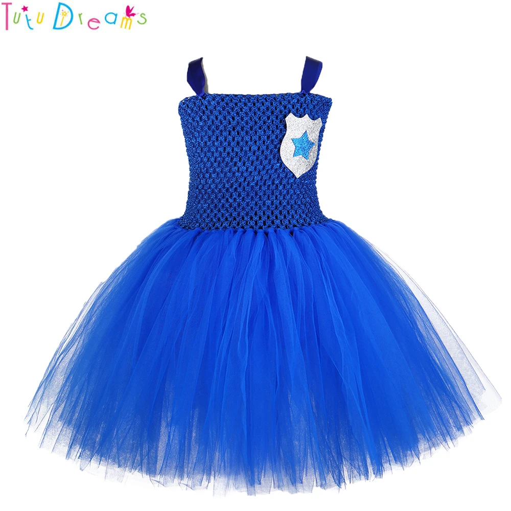 Kids Rabbit Police Costume Tutu Dress Cute Girls Bunny Policewoman Cartoon Cosplay Birthday Outfit Role Play Clothes Clothing | Детская