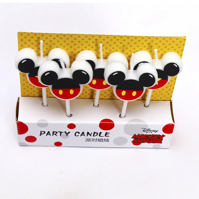 5 шт. принцесса Дисней Минни Микки Маус торт свечи для детей день рождения Топпер