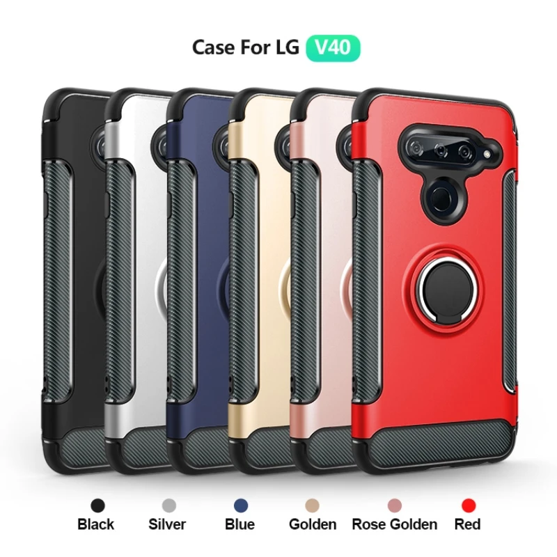Для LG V40 чехол thinq для LG G7 чехол thinq Броня полная защита кольцо магнетизм держатель Телефон задняя оболочка для LG G710 V40 G7 чехол