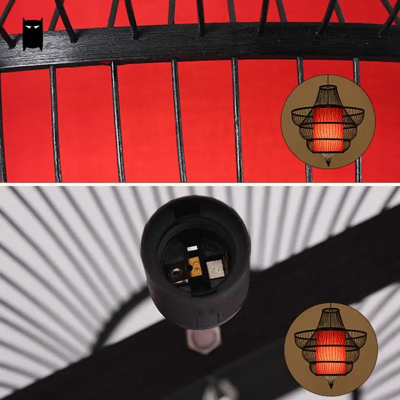 Бамбуковый Плетеный ротанговый абажур кулон ракушка светильник шнур