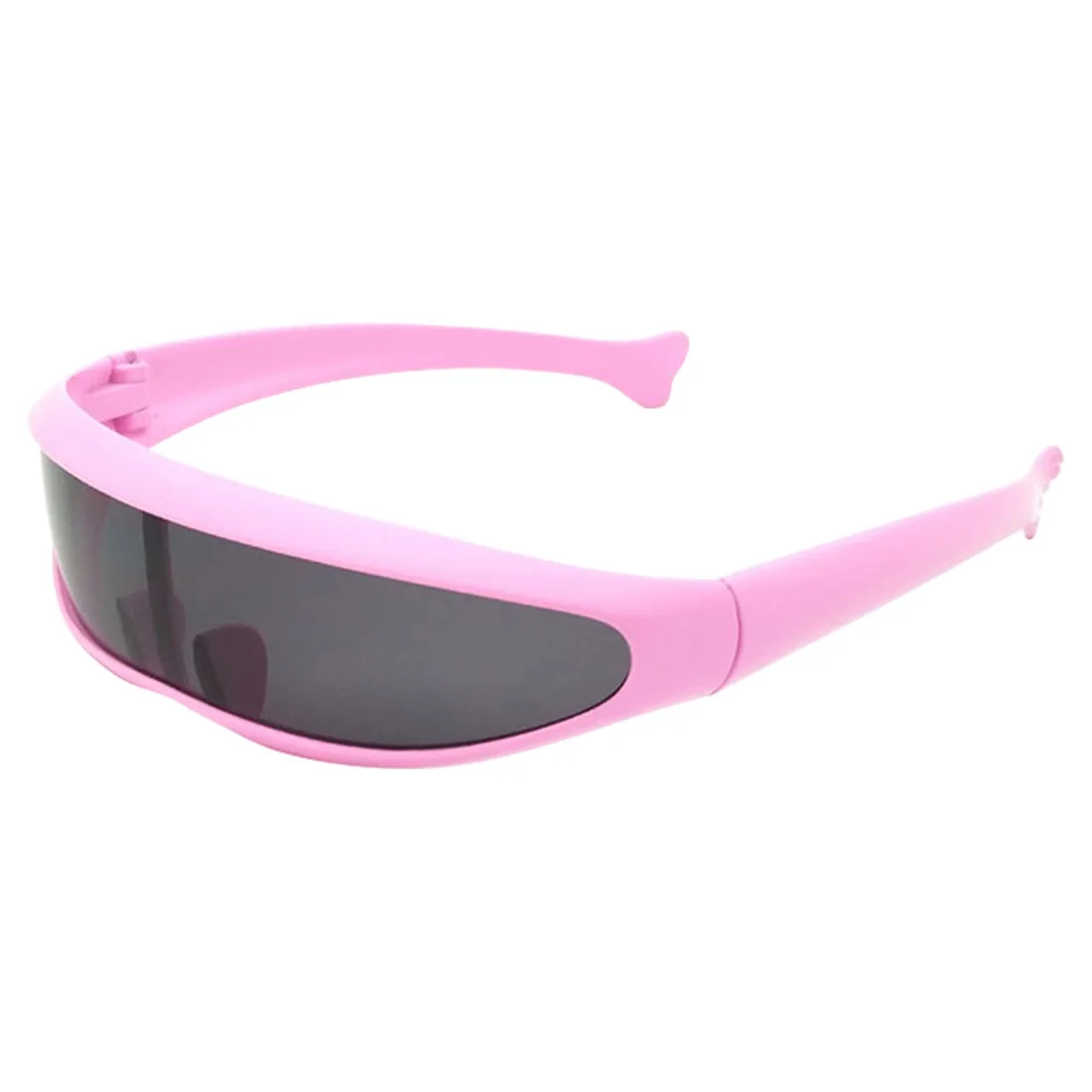 Pink frame gray Новые Сиамские линзы солнцезащитные очки рыбий хвост солнцезащитные очки мотоцикл велосипед Солнцезащитные очки от песка ветер защитные очки личности - Цвет: Pink frame gray