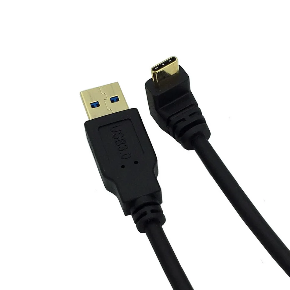 Позолоченный USB 3 0 (Type A) штекер USB3.1 C) папа 90 градусов кабель для синхронизации