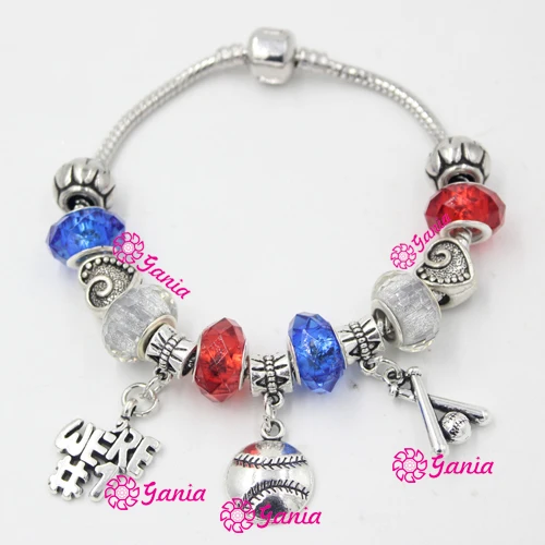 Новое поступление спортивные ювелирные браслеты европейский бисер для