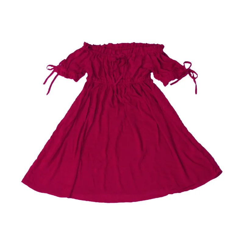 Skirt Одинаковые комплекты для семьи летняя футболка с короткими рукавами для папы и сына+ шорты, 2 предмета, длинные платья без бретелек для мамы и дочки одежда для всей семьи - Цвет: Skirt
