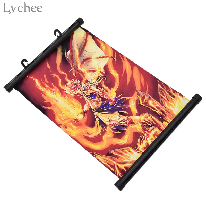 Lychee японский аниме Феи хвост огонь прокрутки живопись холст постер гостиная