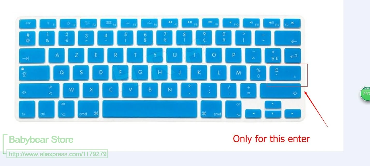 US enter AZERTY французский силиконовый чехол для клавиатуры США Защитная пленка Apple